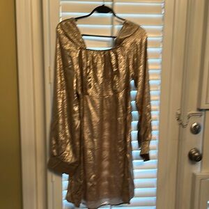 Elegant Gold Women's Dress